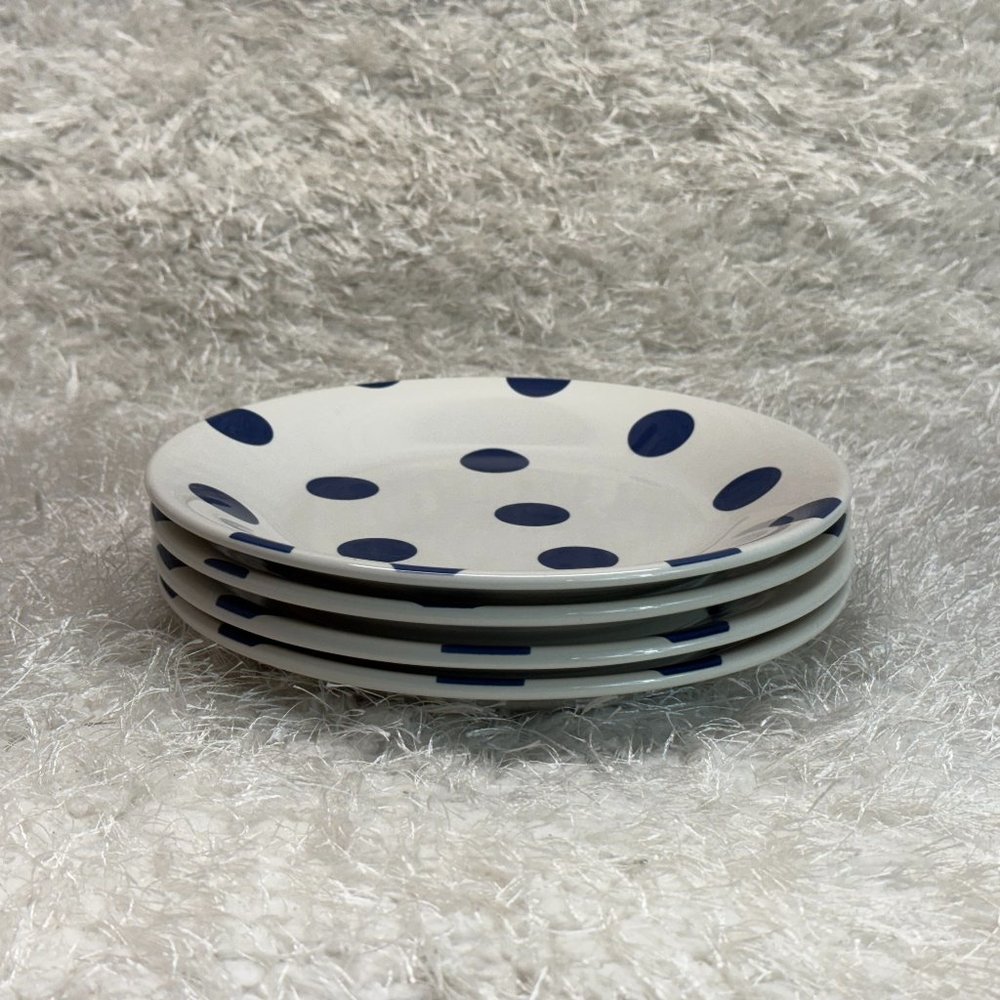 Kate Spade New York Deco Dot Cobalt Salad Plates Set of 4